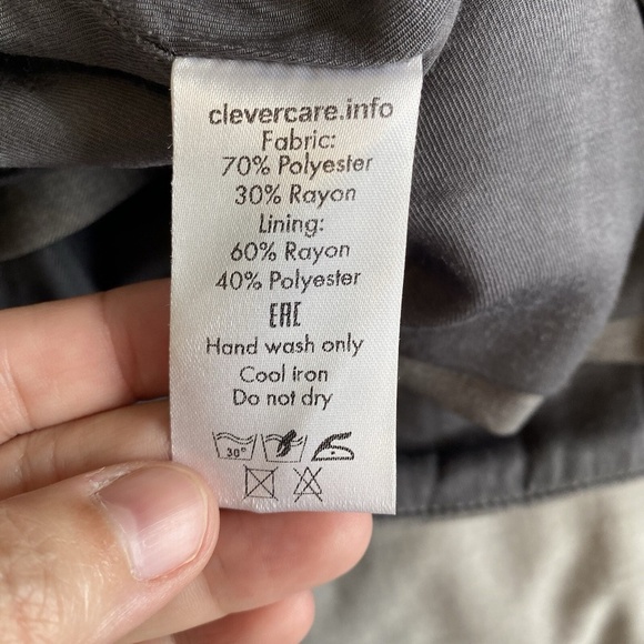 Lichi Asymmetric mini wrap skirt Size Large Grey - Picture 12 of 13